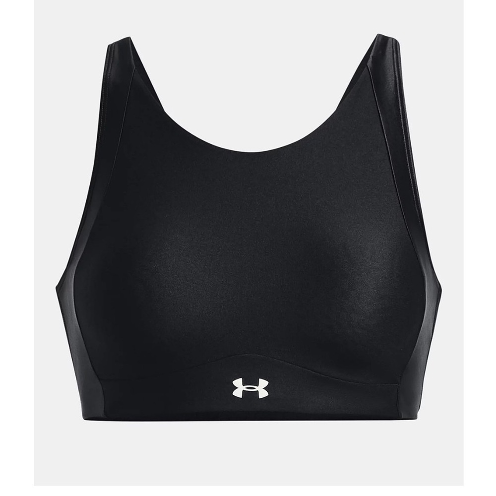 Under Armor Black & White Infinity Mid High Neck Shine Sports Bra Women’s XS